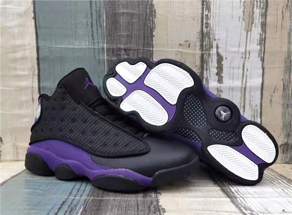 Men's Running Weapon Air Jordan 13 Black And Purple Shoes 031 Men's Running Weapon Air Jordan 13 Black And Purple Shoes 031